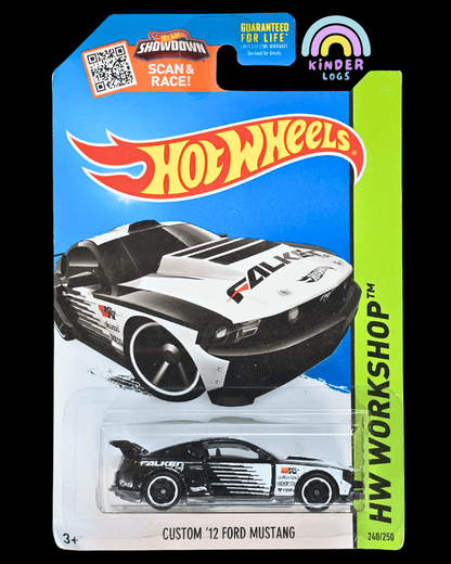 Hot Wheels Custom 2012 Ford Mustang Falken - Black (2013 Imported) - Kinder Logs