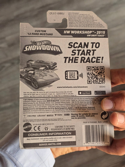 Hot Wheels Custom 2012 Ford Mustang Falken - Blue (2013 Imported) - Kinder Logs