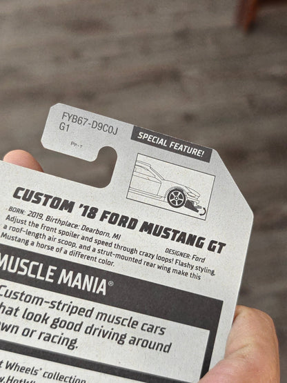 Hot Wheels Custom 2018 Ford Mustang GT Gulf Edition - Kinder Logs