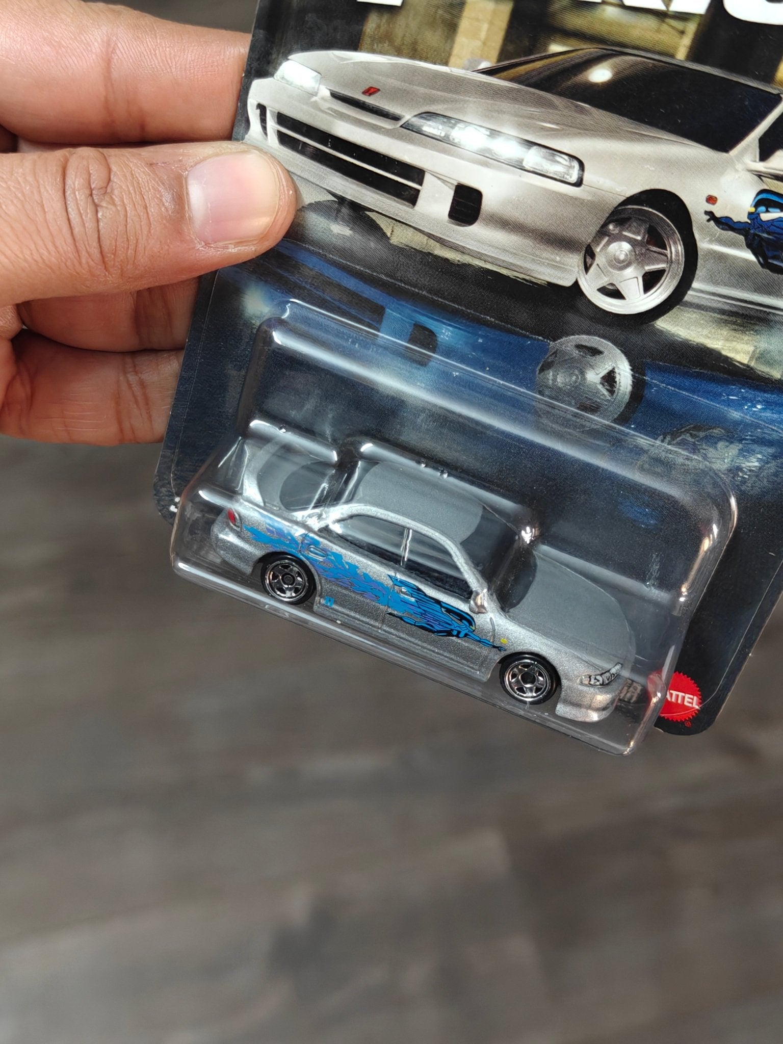 Hot Wheels Custom Acura Integra Sedan GSR - Fast and Furious Graphic Remix (Imported) - Kinder Logs