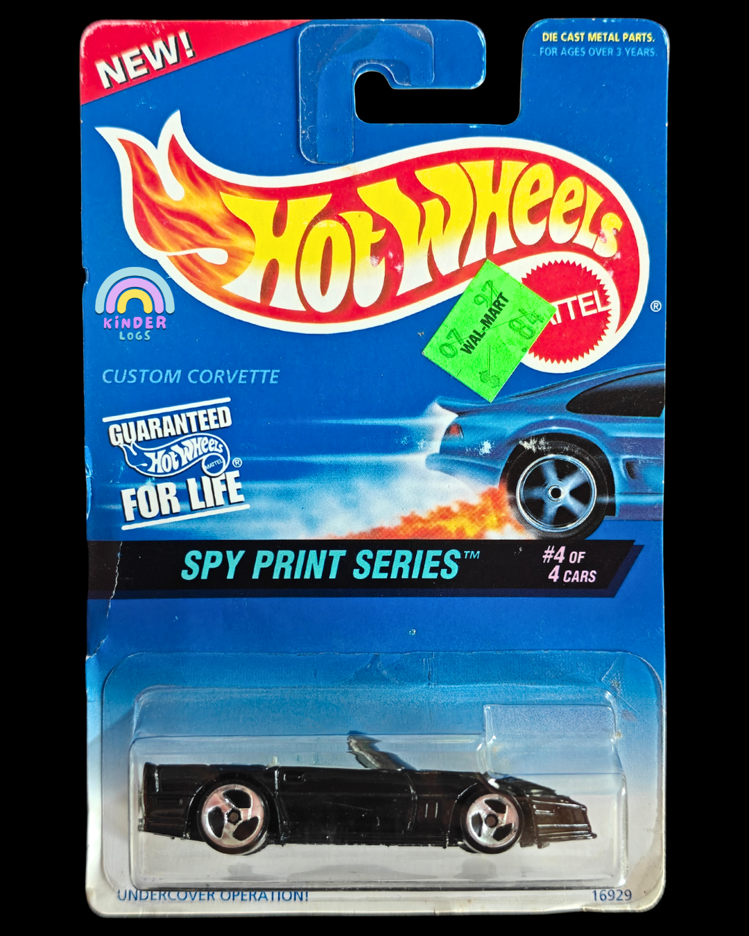 Hot Wheels Custom Corvette - Spy Print Series (Imported) - Kinder Logs