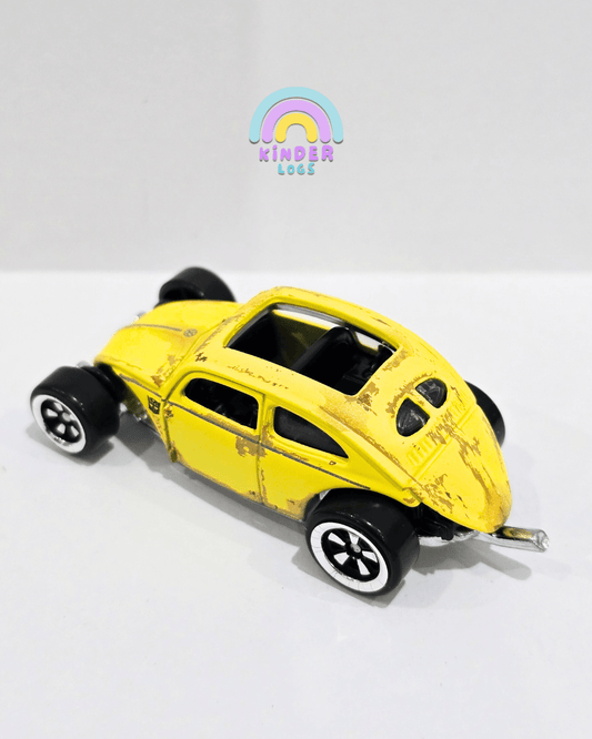 Hot Wheels Custom VW Beetle Transformers - Yellow (Uncarded) - Kinder Logs