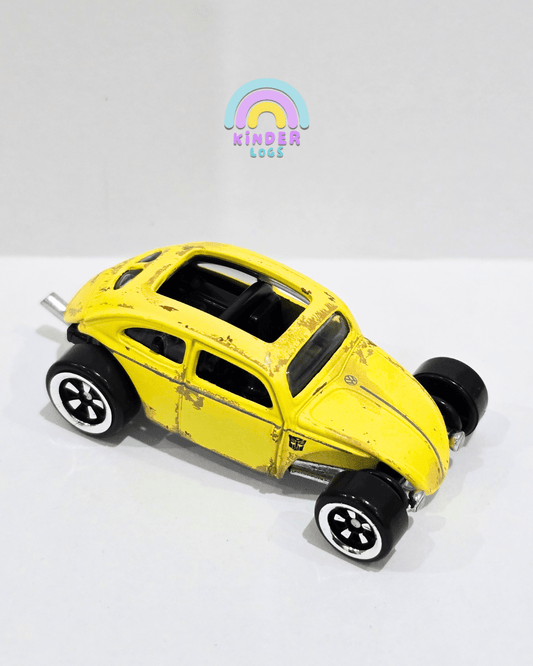 Hot Wheels Custom VW Beetle Transformers - Yellow (Uncarded) - Kinder Logs