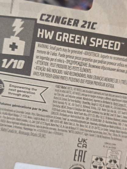 Hot Wheels CZinger 21C - HW Green Speed (Imported) - Kinder Logs