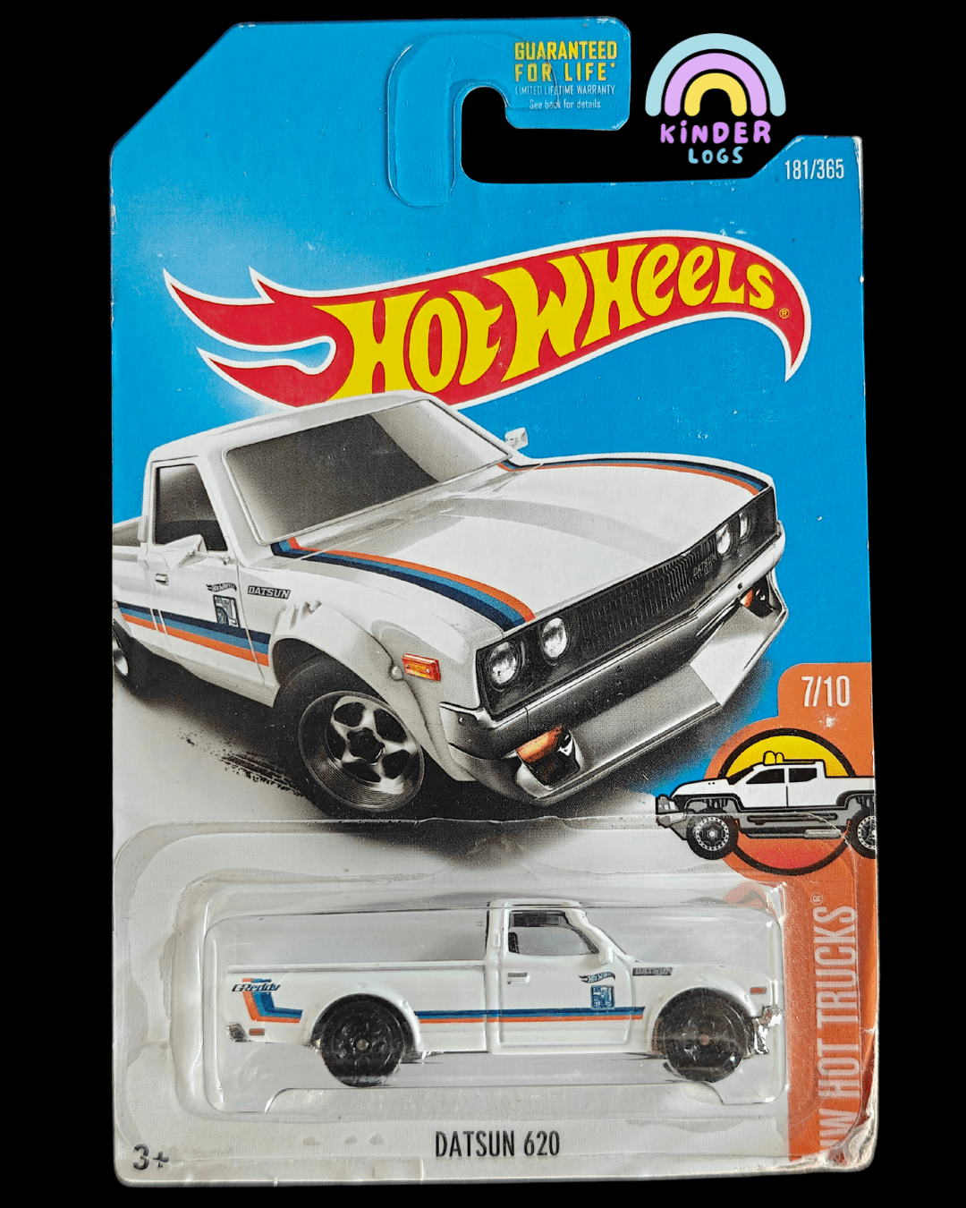 Hot Wheels Datsun 620 - White (Imported) - Kinder Logs