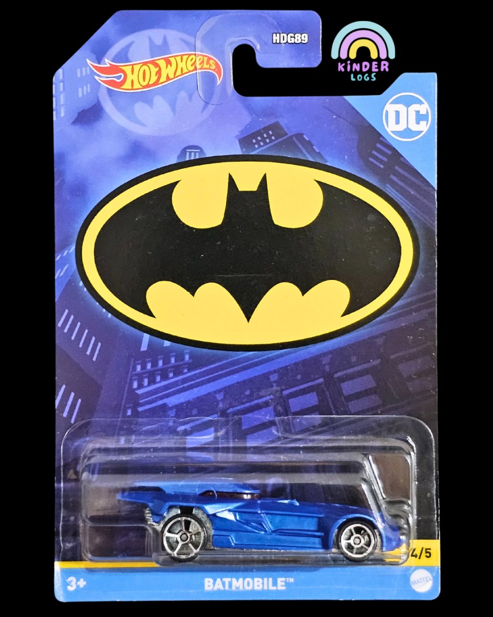 Hot Wheels DC Batman Batmobile (Blue Art Card) - Kinder Logs