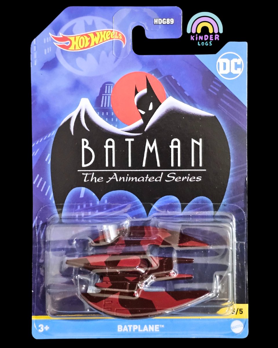 Hot Wheels DC Batman Batplane (Blue Art Card) - Kinder Logs