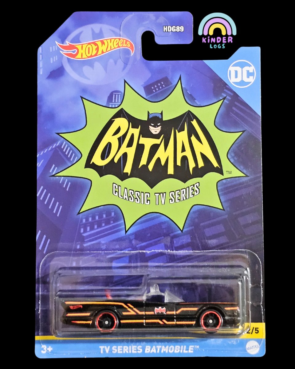 Hot Wheels DC Batman TV Series Batmobile (Blue Art Card) - Kinder Logs