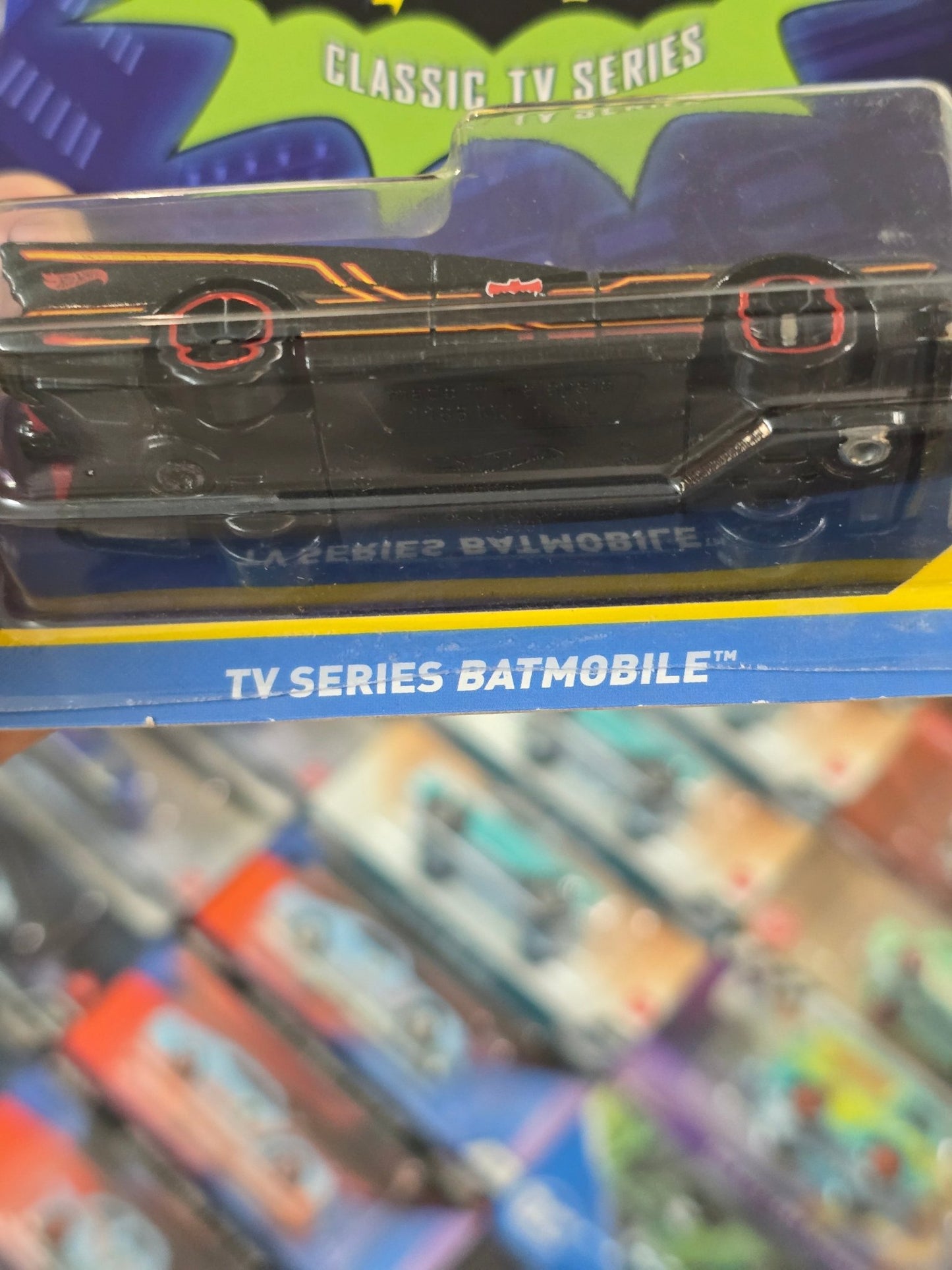 Hot Wheels DC Batman TV Series Batmobile (Blue Art Card) - Kinder Logs