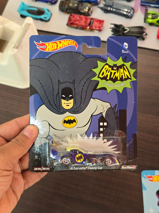 Hot Wheels DC Comics Batman 1978 Corvette Funny Car (Imported) - Kinder Logs