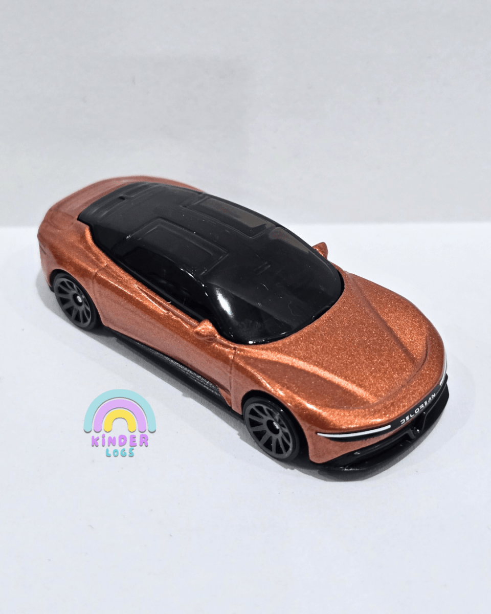 Hot Wheels DeLorean Alphas - Orange (Uncarded) - Kinder Logs