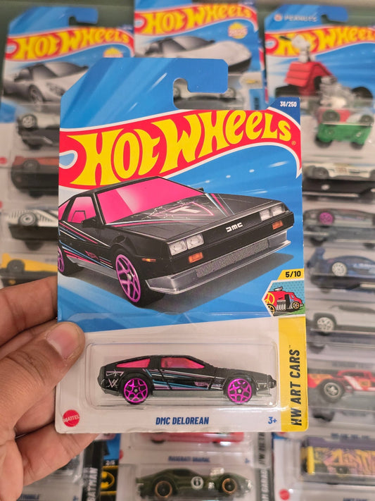 Hot Wheels DMC DeLorean - Black (Imported) - Kinder Logs