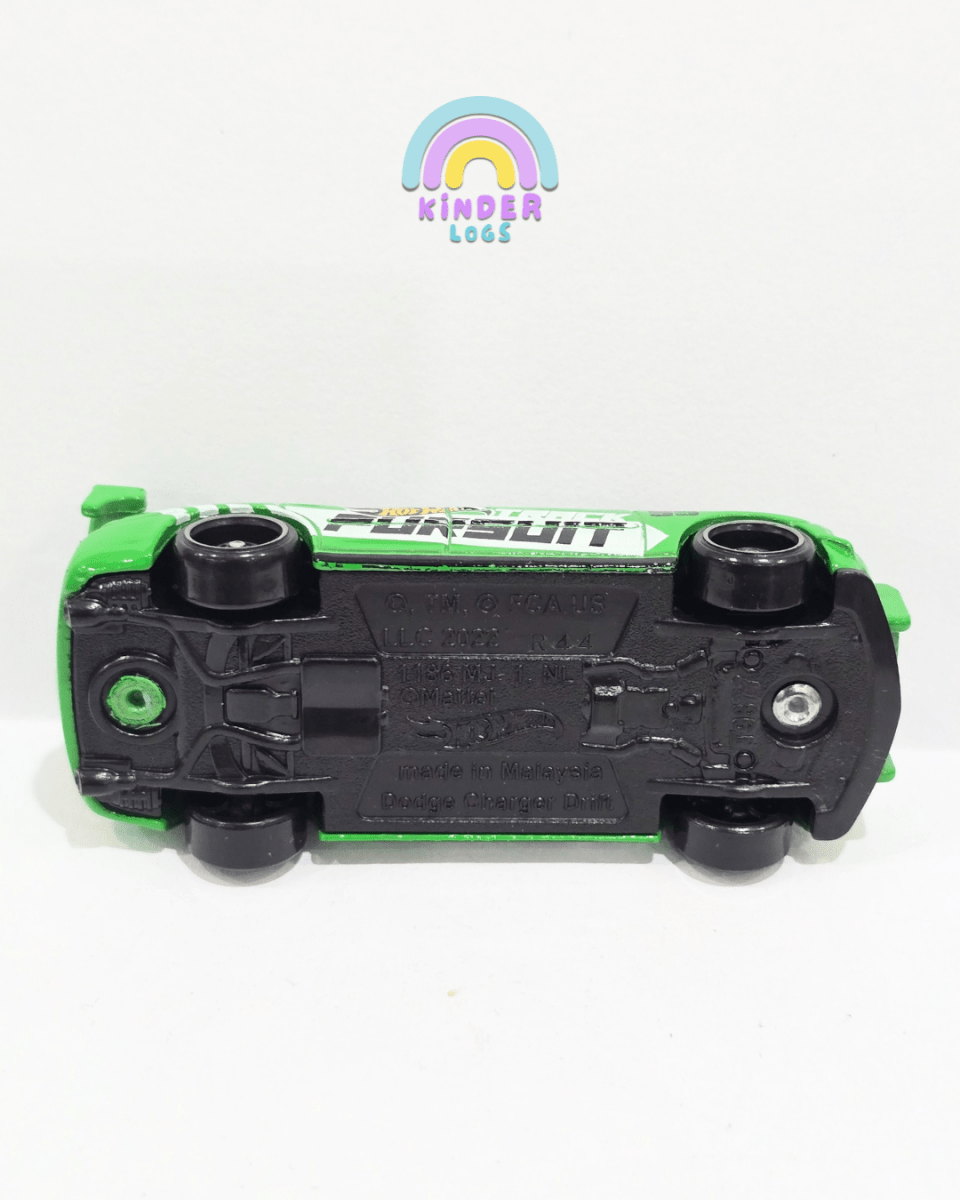 Hot Wheels Dodge Charger Drift - Green (Uncarded) - Kinder Logs