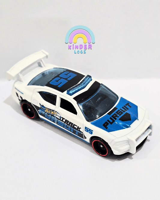 Hot Wheels Dodge Charger Drift - White (Uncarded) - Kinder Logs
