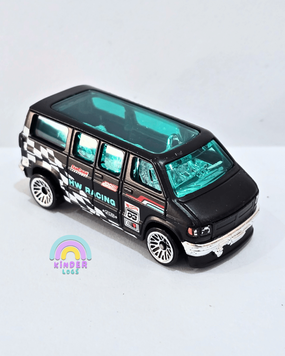 Hot Wheels Dodge Van - Black (Uncarded) - Kinder Logs