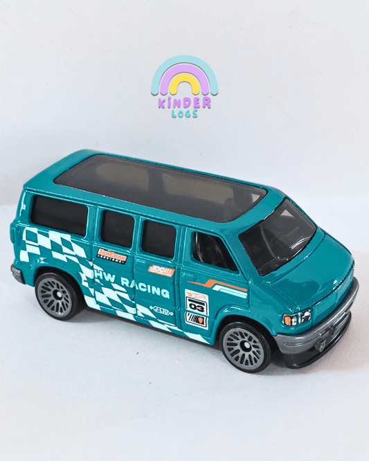 Hot Wheels Dodge Van - Teal (Uncarded - New) - Kinder Logs