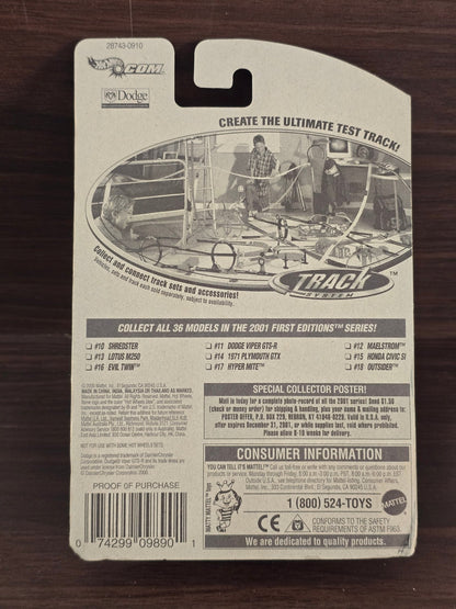 Hot Wheels Dodge Viper GTS - R - Collector No. 023 (2000 Imported Card) - Kinder Logs