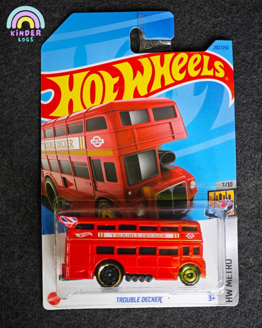 Hot Wheels Double Decker Bus | The Trouble Decker - Kinder Logs