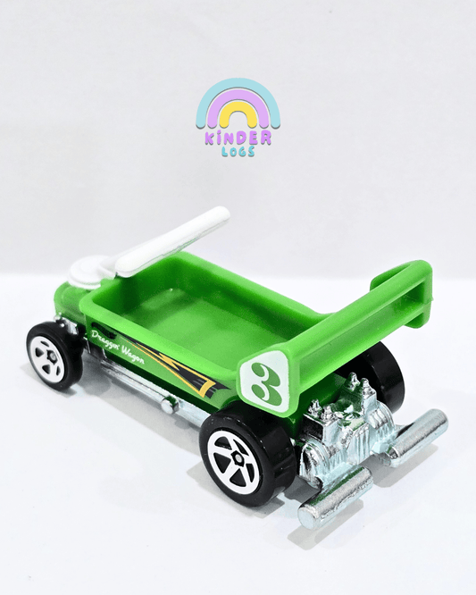 Hot Wheels Draggin' Wagon - Green (Uncarded) - Kinder Logs
