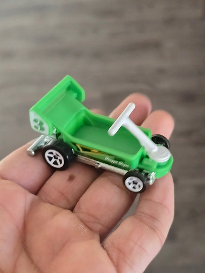 Hot Wheels Draggin' Wagon - Green - With Metal Base (Uncarded - New) - Kinder Logs