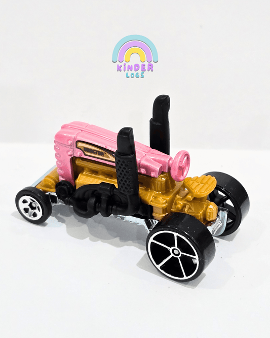 Hot Wheels Dragtor - The Pink Tractor (Uncarded) - Kinder Logs