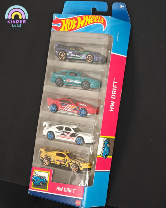 Hot Wheels Drift 5 Cars Pack - Kinder Logs