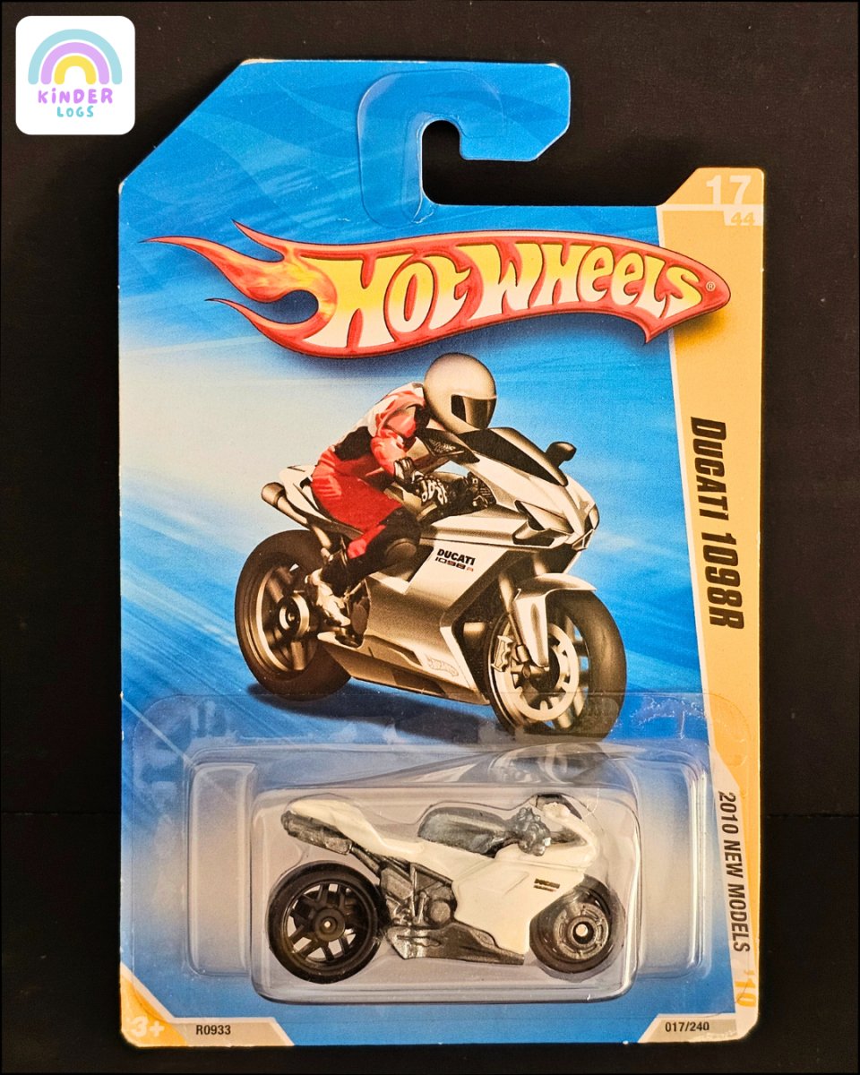 Hot Wheels Ducati 1098R Superbike - Exclusive White Color - Kinder Logs