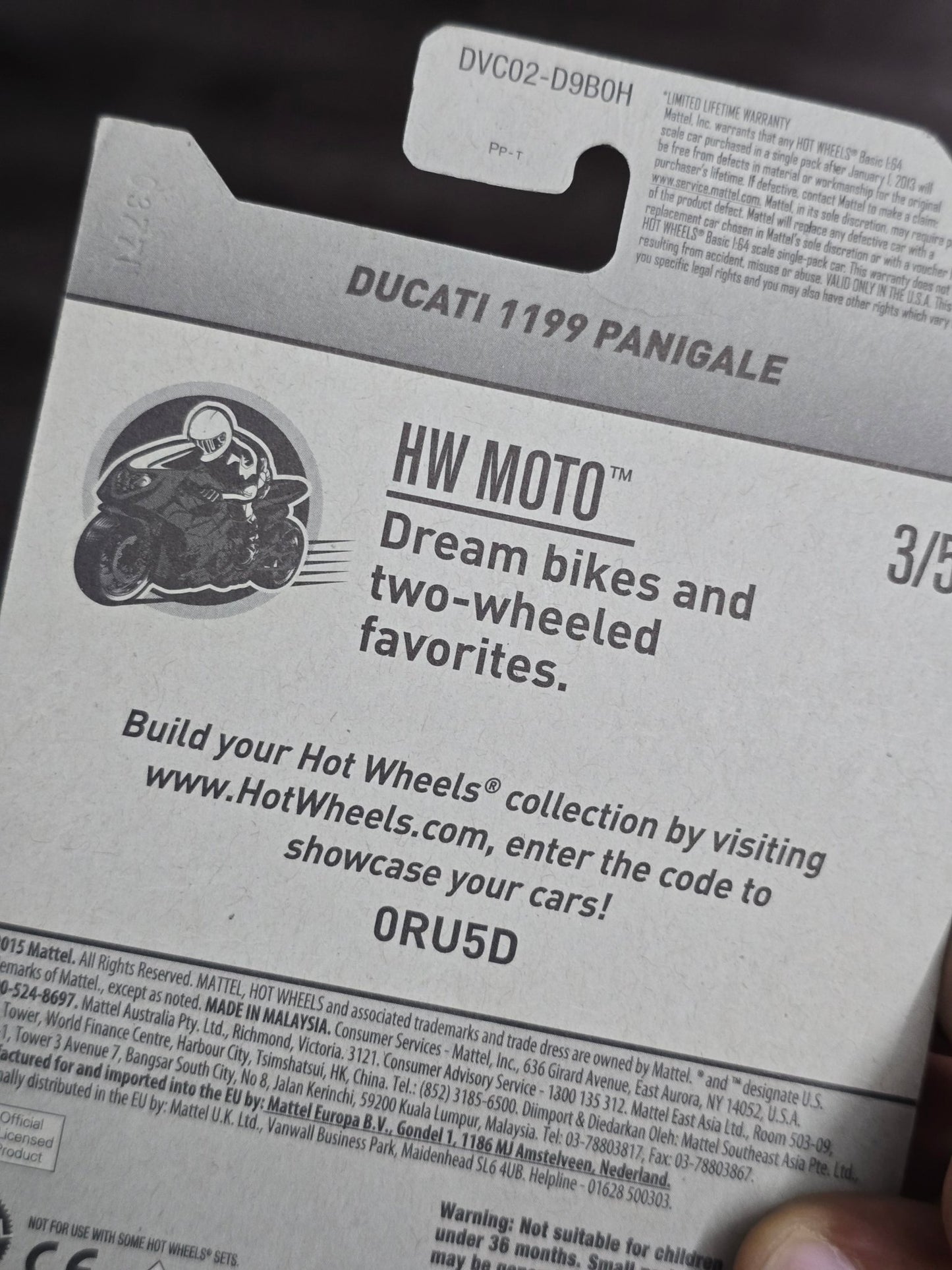 Hot Wheels Ducati 1199 Panigale - Rare Find (Imported) - Kinder Logs