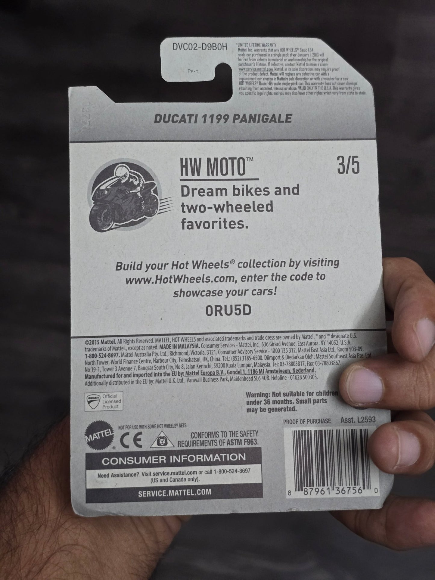 Hot Wheels Ducati 1199 Panigale - Rare Find (Imported) - Kinder Logs