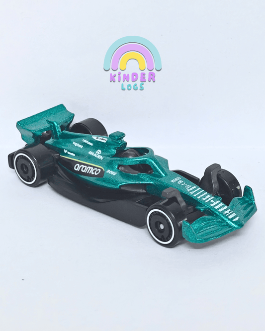 Hot Wheels F1 Aston Martin Aramco - Teal (Uncarded - New) - Kinder Logs