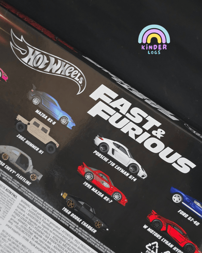 Hot Wheels Fast and Furious 10 Cars Pack (Imported) - Kinder Logs