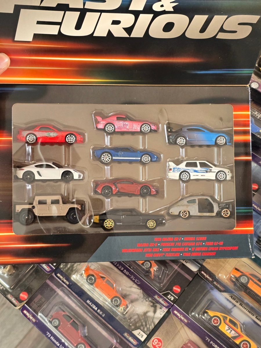 Hot Wheels Fast and Furious 10 Cars Pack (Imported) - Kinder Logs