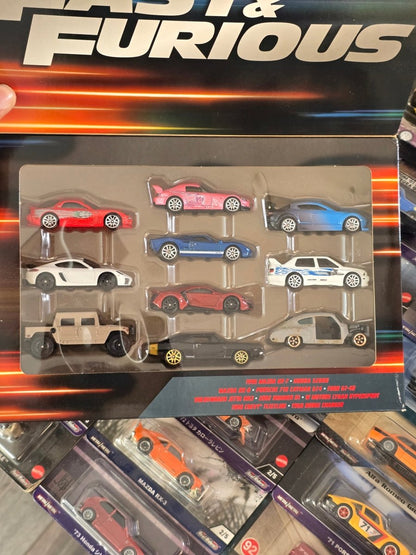 Hot Wheels Fast and Furious 10 Cars Pack (Imported) - Kinder Logs