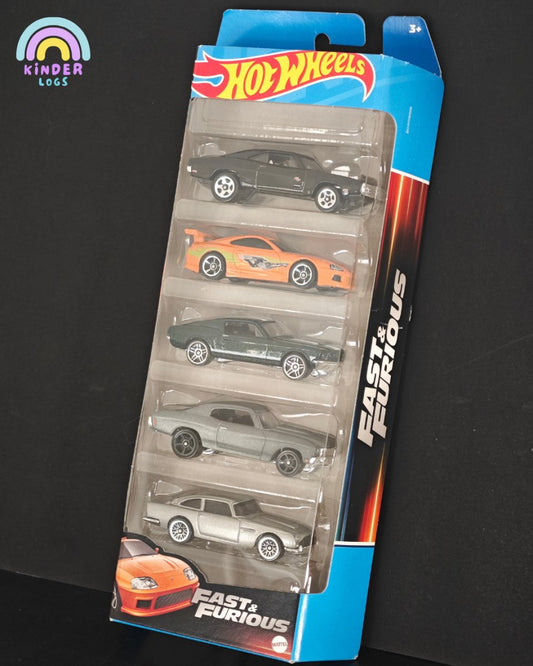Hot Wheels Fast And Furious 5 Cars Pack - Kinder Logs
