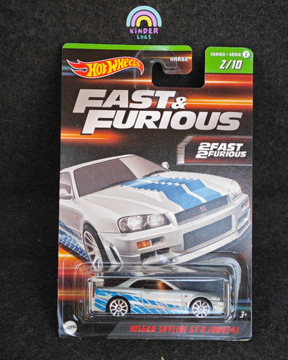 Hot Wheels Fast And Furious Series 2 Cars - Full Set of 10 Cars - Kinder Logs