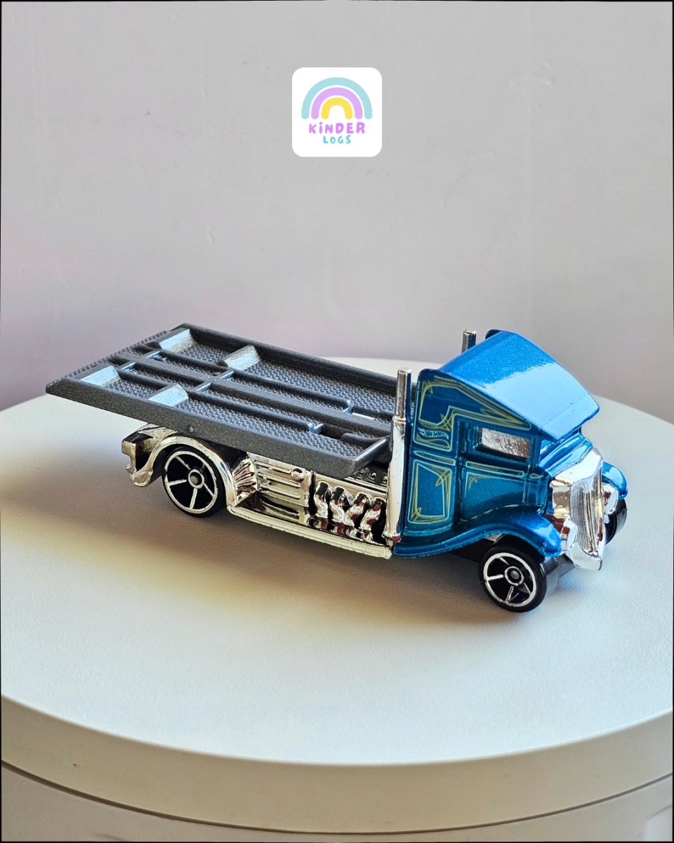 Hot Wheels Fast Bed Hauler Truck - Blue (Uncarded) - Kinder Logs