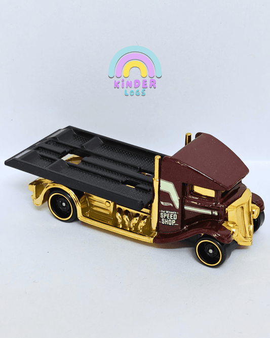 Hot Wheels Fast - Bed Hauler Truck - Brown (Uncarded - New) - Kinder Logs