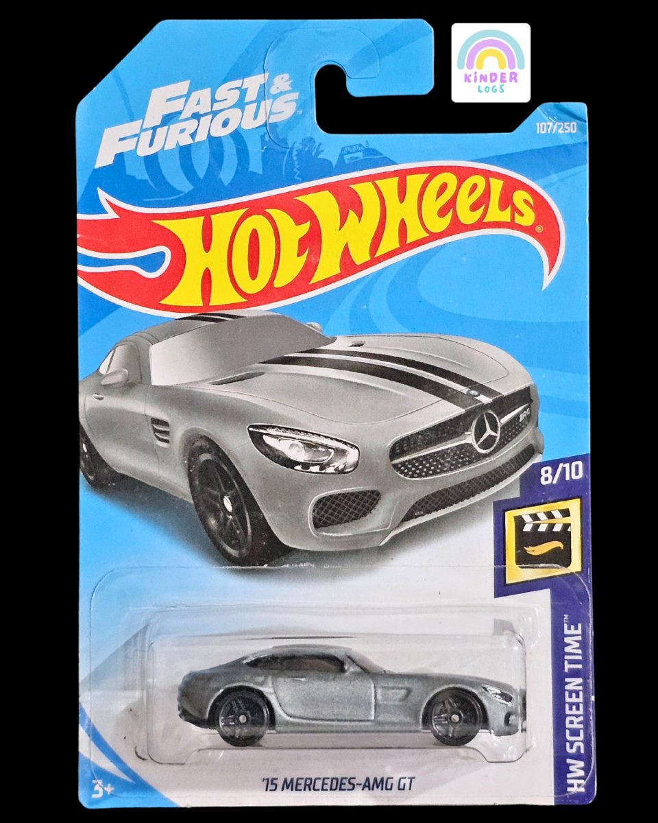 Hot Wheels Fast & Furious 2015 Mercedes - AMG GT (Silver) - Kinder Logs