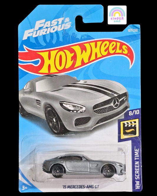 Hot Wheels Fast & Furious 2015 Mercedes - AMG GT (Silver) - Kinder Logs