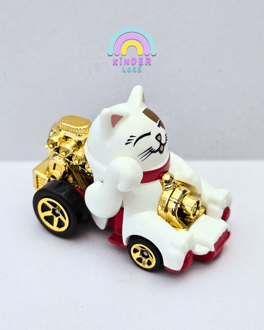 Hot Wheels Feline Lucky 'Maneki - Neko 9.29 Lucky Cat' (Uncarded - New) - Kinder Logs