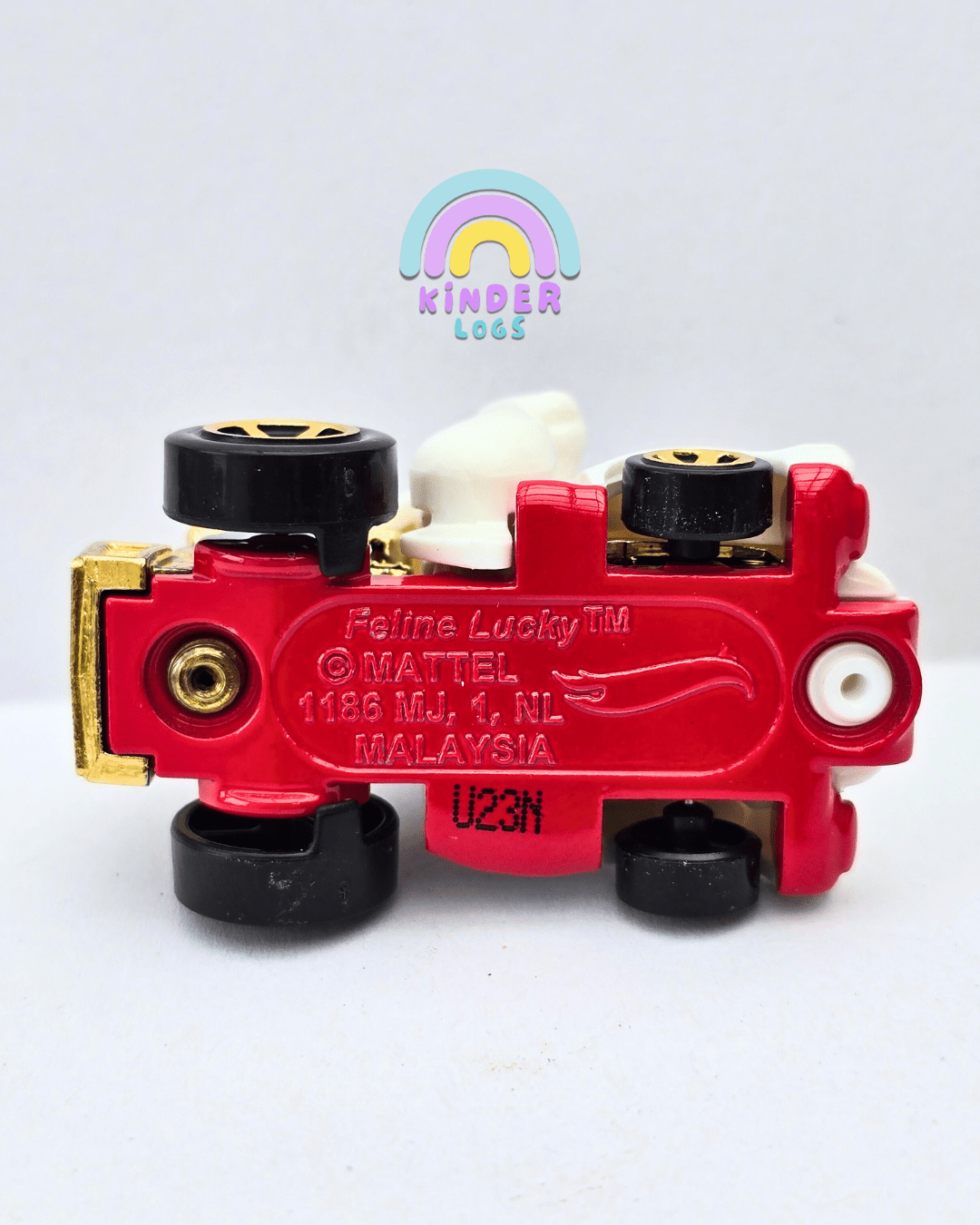 Hot Wheels Feline Lucky 'Maneki - Neko 9.29 Lucky Cat' (Uncarded - New) - Kinder Logs