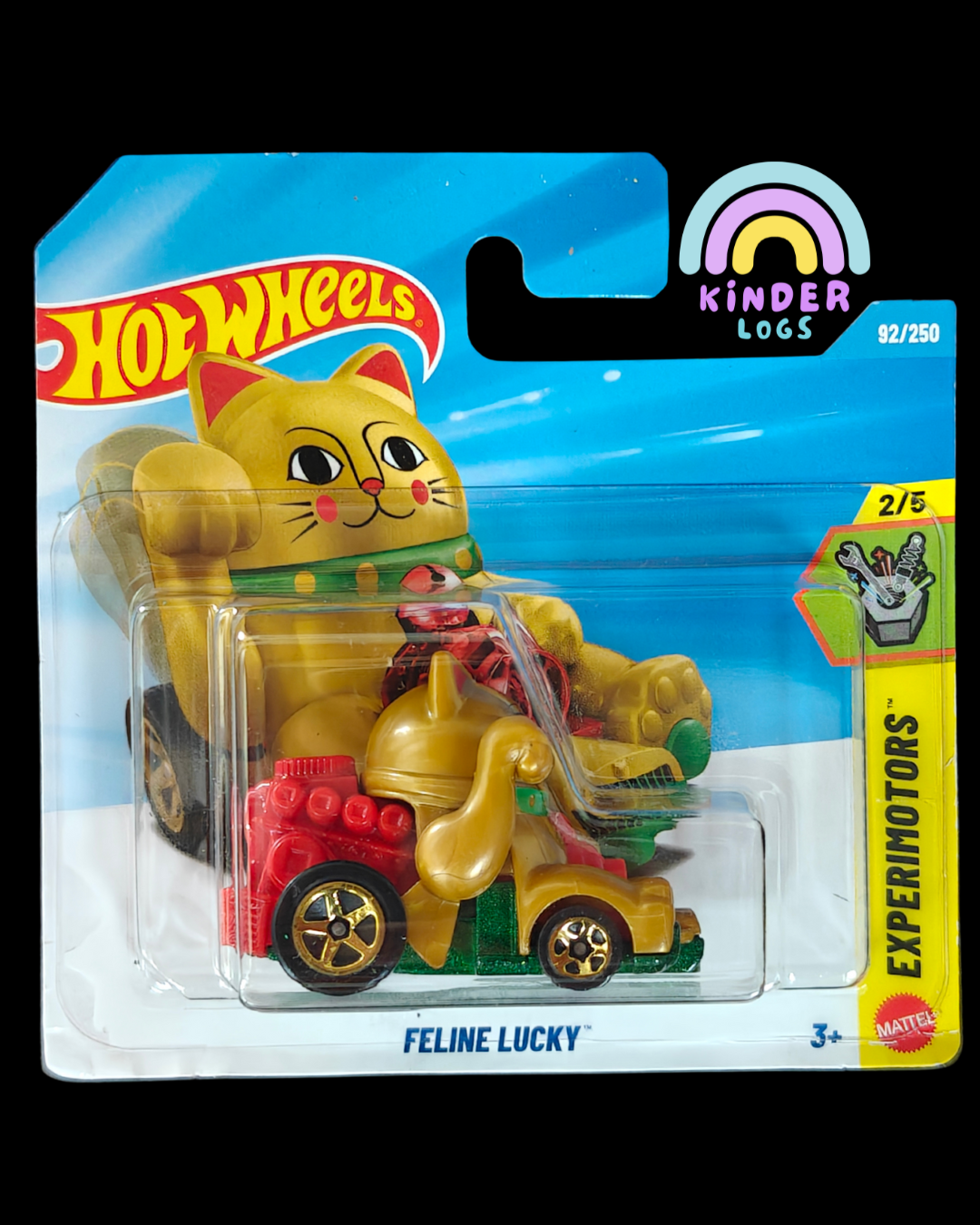 Hot Wheels Feline Lucky - Short Card (Imported) - Kinder Logs