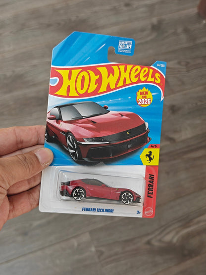 Hot Wheels Ferrari 12Cilindri - Red (Imported - Guaranteed For Life) - Kinder Logs