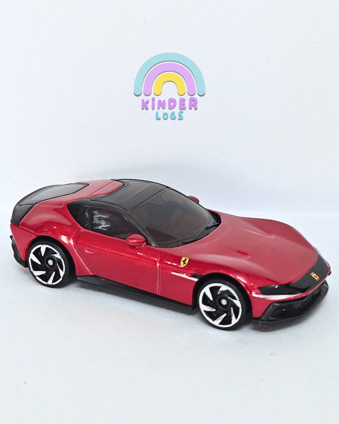 Hot Wheels Ferrari 12Cilindri - Red (Uncarded - New) - Kinder Logs