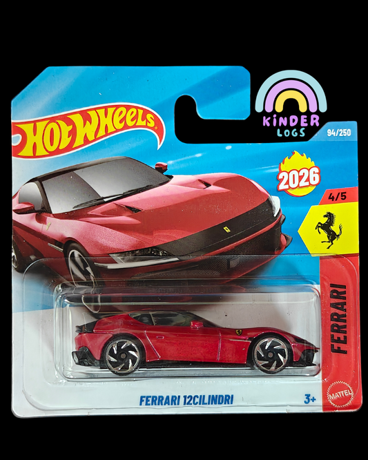 Hot Wheels Ferrari 12Cilindri - Short Card (Imported) - Kinder Logs