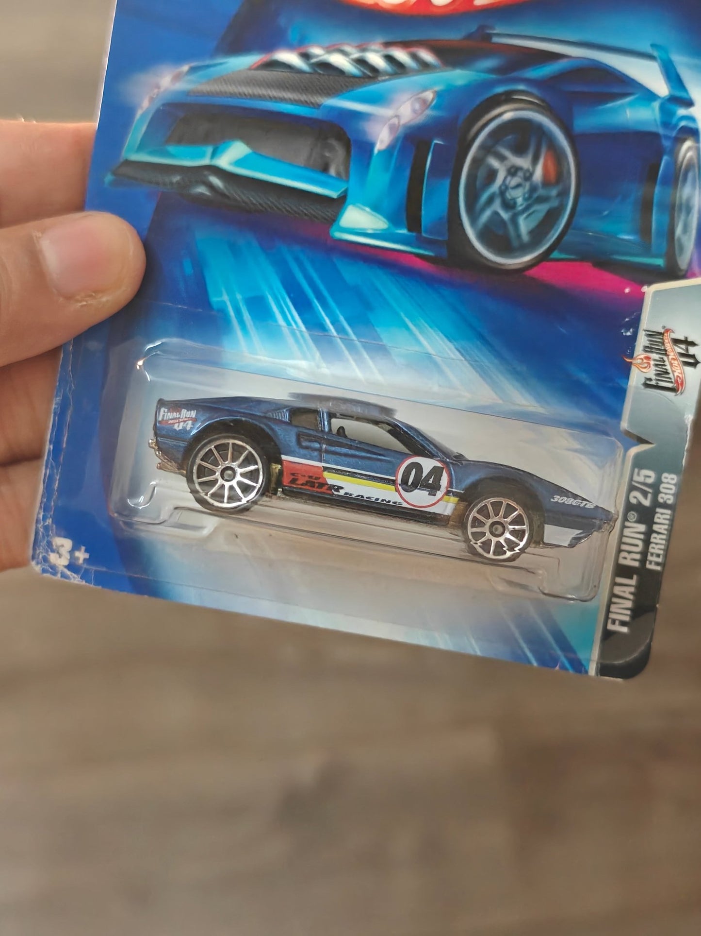 Hot Wheels Ferrari 308 - Collector No. 134 Final Run (Rare 2003 Card) - Kinder Logs