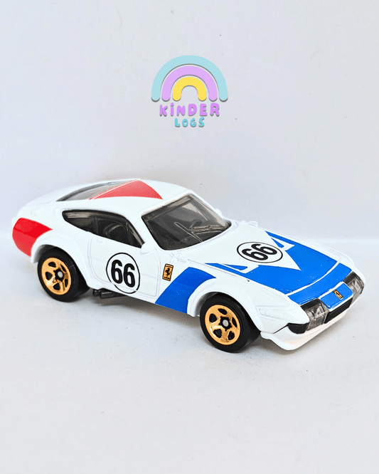 Hot Wheels Ferrari 365 GTB4 Competizione - White (Uncarded - New) - Kinder Logs