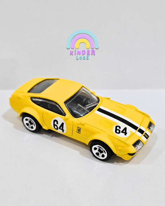 Hot Wheels Ferrari 365 GTB4 Competizione - Yellow (Uncarded - New) - Kinder Logs
