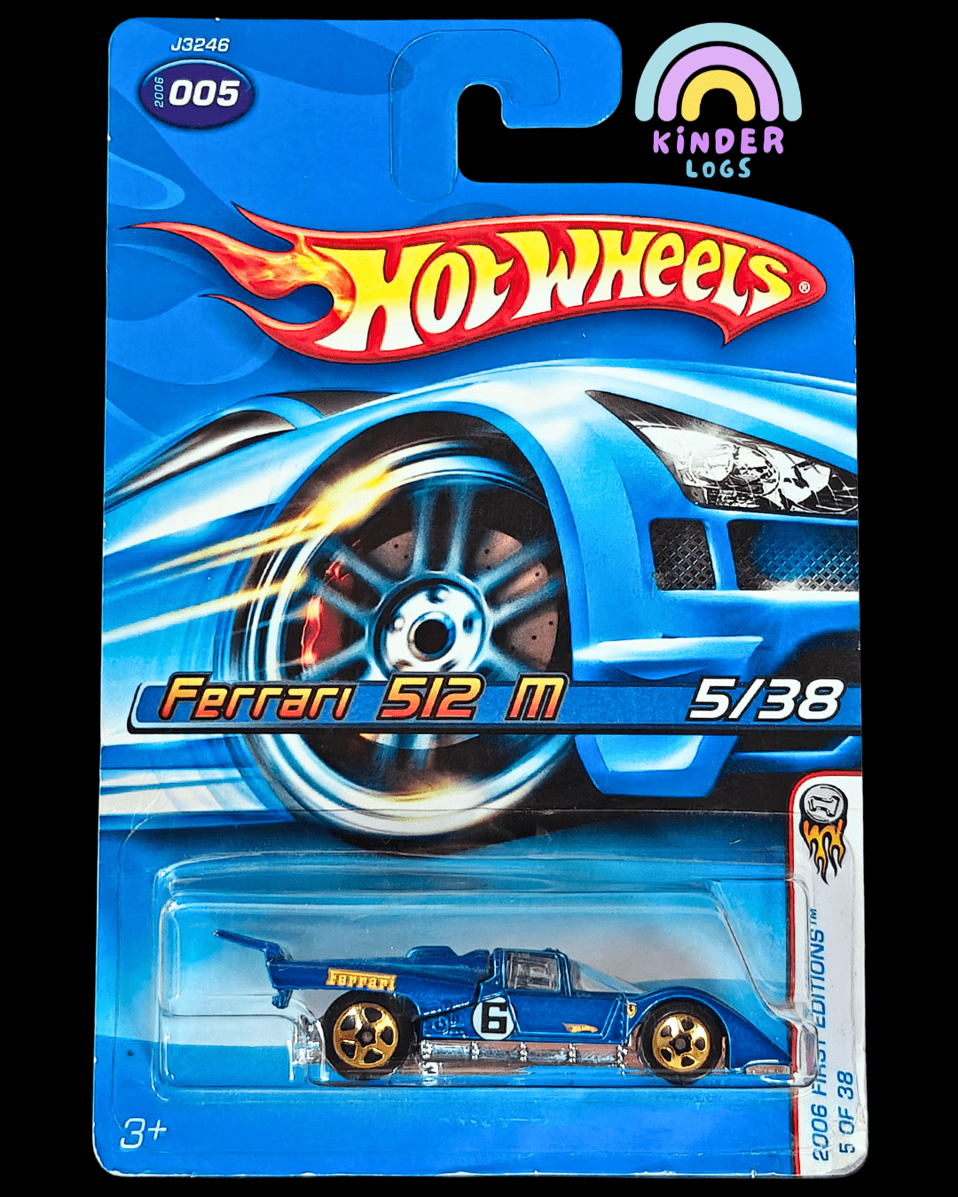 Hot Wheels Ferrari 512 M - Collector No. 005 - Kinder Logs