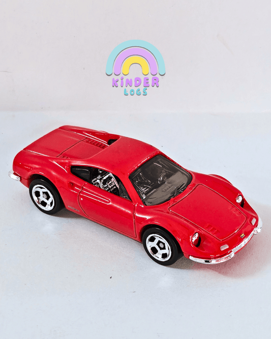 Hot Wheels Ferrari Dino 206 GT - Red (Uncarded - New) - Kinder Logs